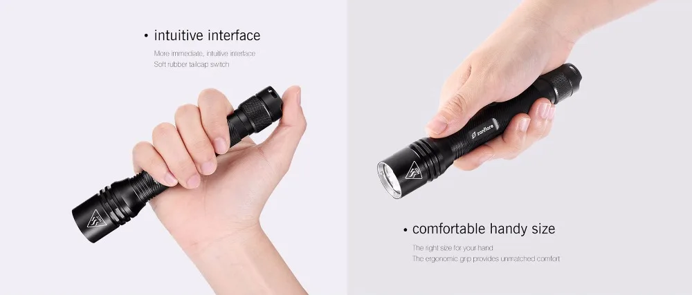 USB Перезаряжаемые светодиодный вспышка светильник, Zanflare F1 светодиодный фонарь 7 светильник режимов, IP68 Водонепроницаемый, благодаря светодиоду Cree XPL V6, 18650 светодиодный тактический вспышки светильник