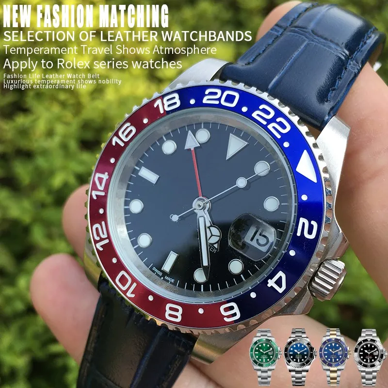 Ремешок из итальянской воловьей кожи для наручных часов складной браслет с