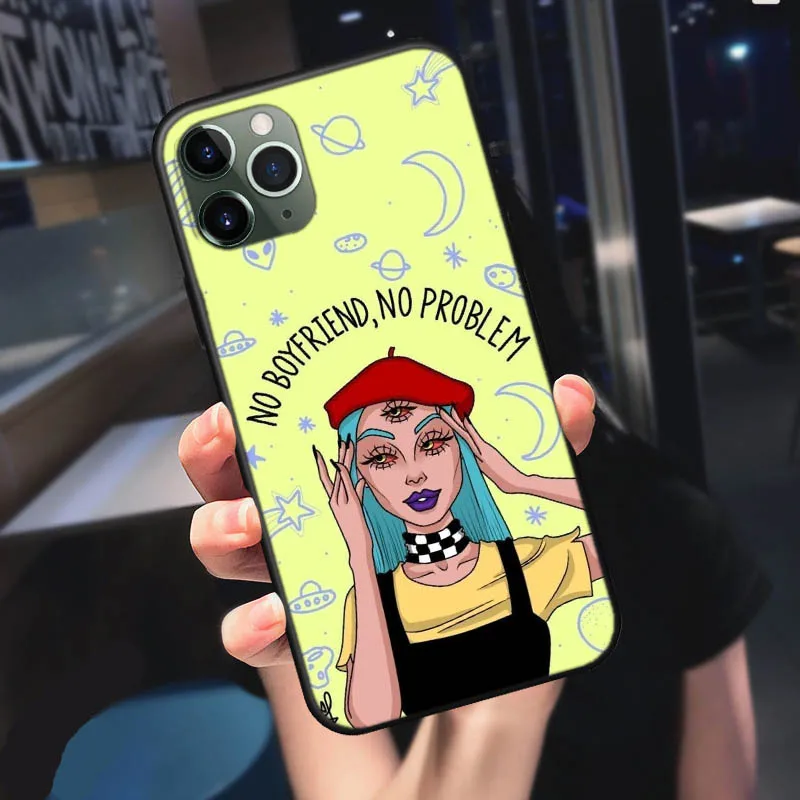 

THE ANGELS PROTECT ME THE DEMONS RESPECT ME Black Soft Phone Cases Cover For iPhone 11 12Pro Max SE 2020 6s 7 8 Plus X XS Max XR