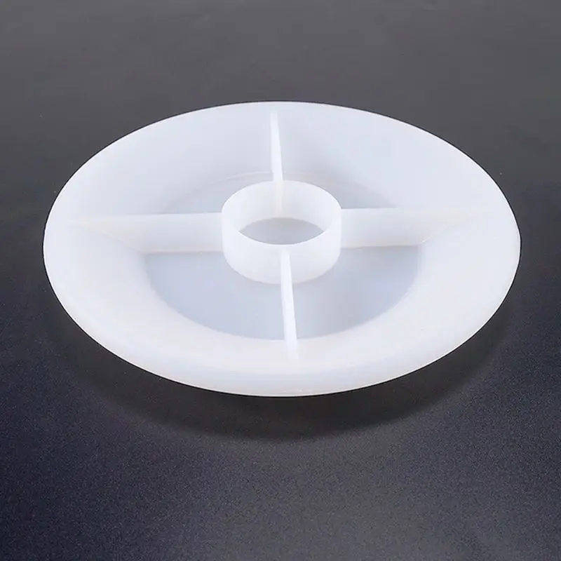 

Crystal Epoxy Mold DIY Handmade Round Flat Plate Brightening Mirror Plates Silicone Mould 62KE