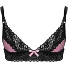 Мужской Эротический бюстгальтер без косточек, без подкладки, с цветочным кружевом