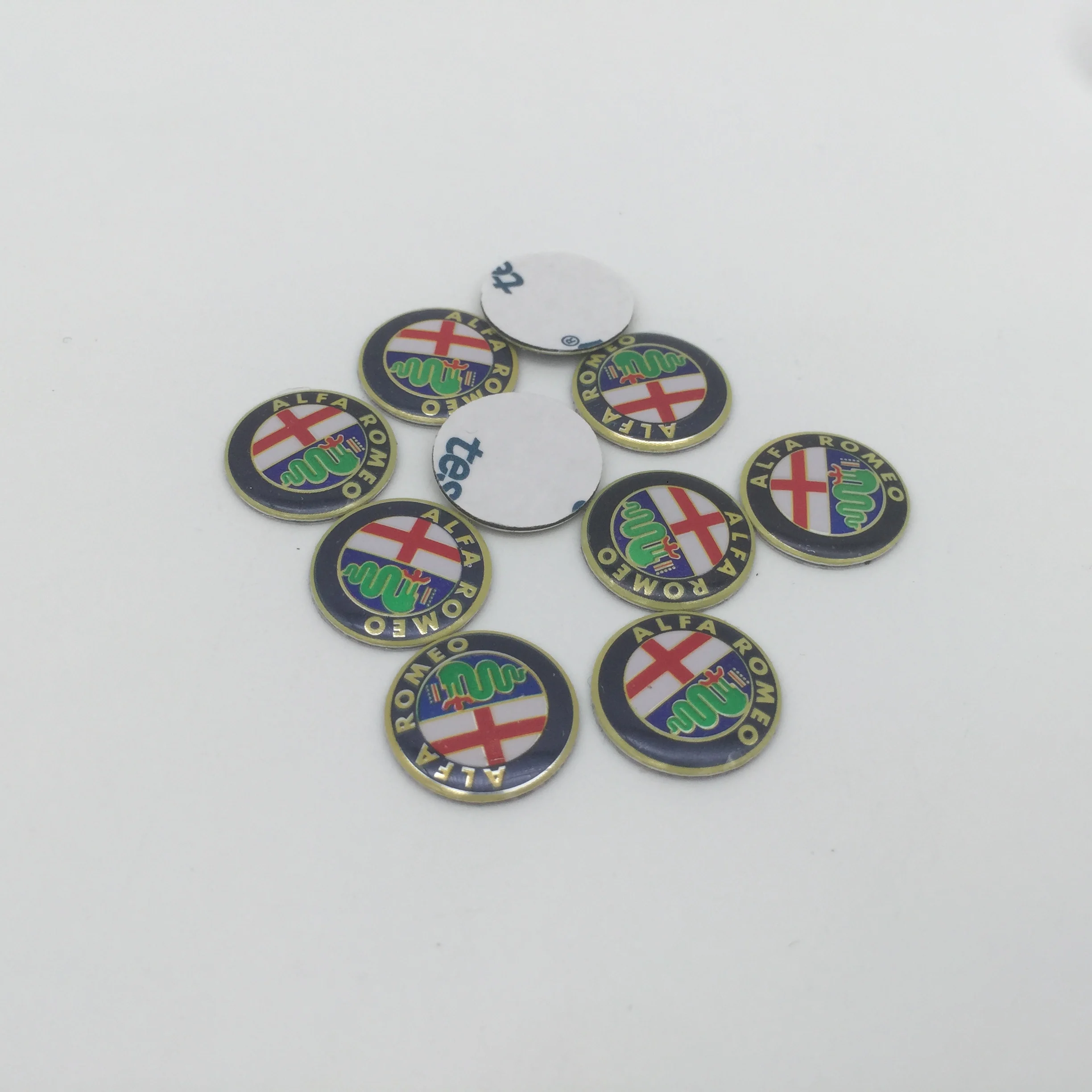 10pcs 14mm ALFA ROMEO Car Remote Key Fob Emblem Badge Radio button Sticker for Mito 147 156 159 166 Giulietta Spider GT | Автомобили и