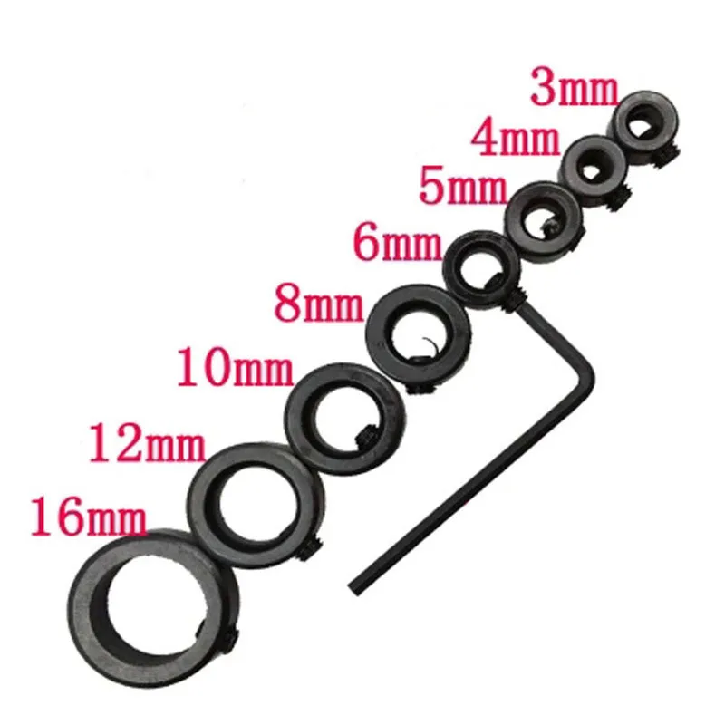

high-quality 9pcs Clamper positioner for mortise of bit limit ring woodworking feeds small wrench 3/4/5/6/8/10/12/16mm