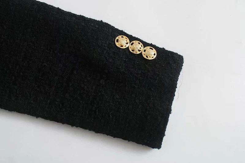 

Elegant Women Woollen Blazer 2020 Fashion Office Ladies Double Breasted Short Jacket Sweet Female Causal Suit Chic Girl Sets