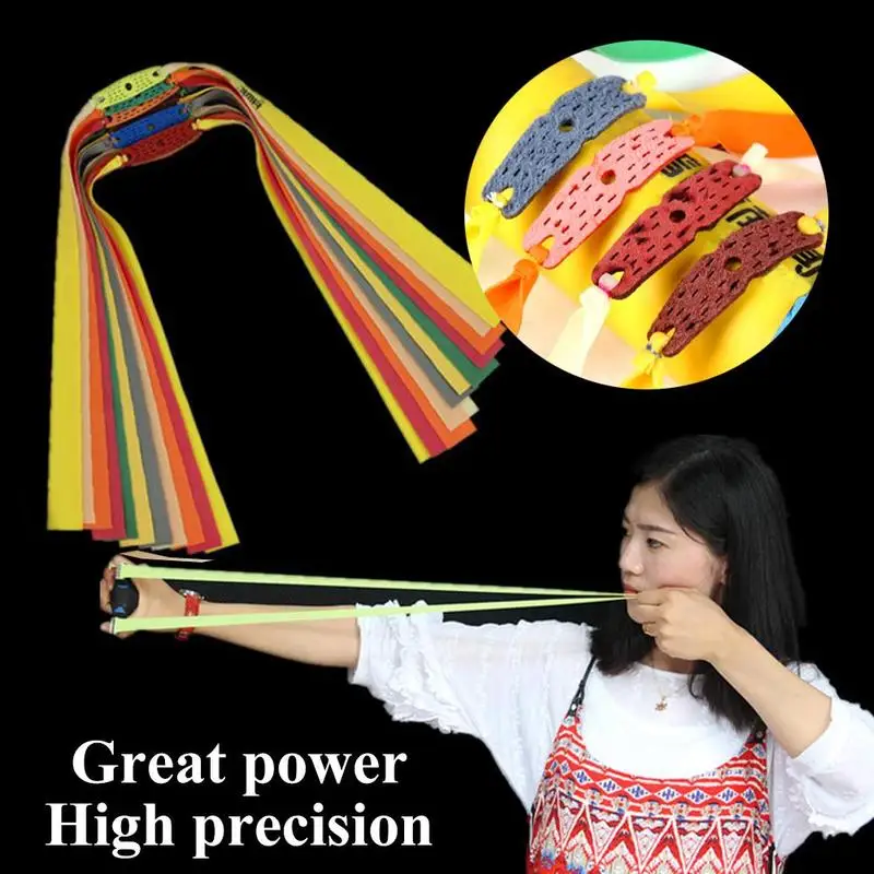 

10pcs Rubber Band High Precision Resin with Flat Rubber Game Band Aiming Hunting For Outdoor Shooting X0D4