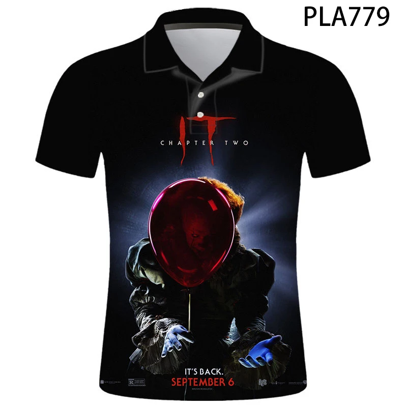 Мужская летняя рубашка-поло с коротким рукавом и 3D-принтом | одежда