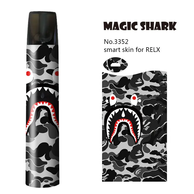 Ультратонкая ПВХ наклейка для вейпа Magic Shark Miltary с флагом Великобритании тигром