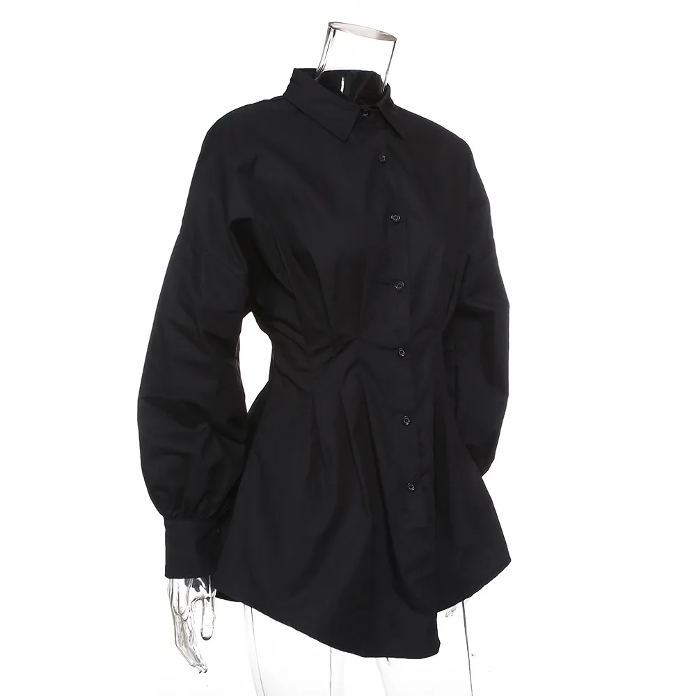 Женское платье-рубашка винтажное повседневное с длинным рукавом | Женская одежда