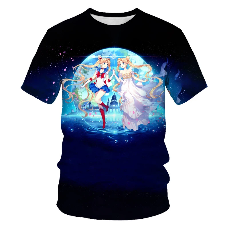 

Two-dimensional anime beautiful girl theme summer men and women casual 3DT shirt, comfortable plus size short-sleeved T-shirt