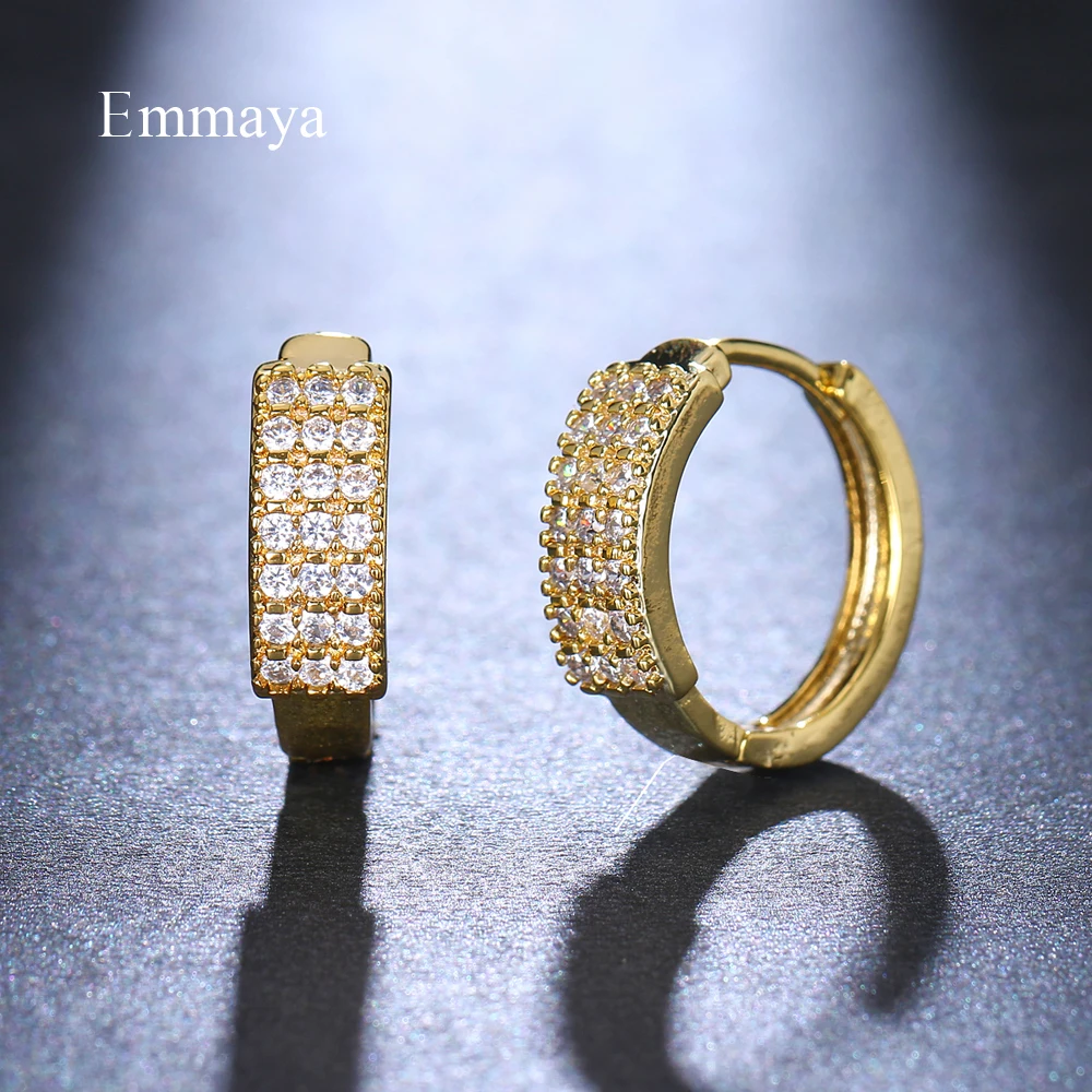 Emmaya классический стиль круговой модный Пряжка для ушей женские Украшения три