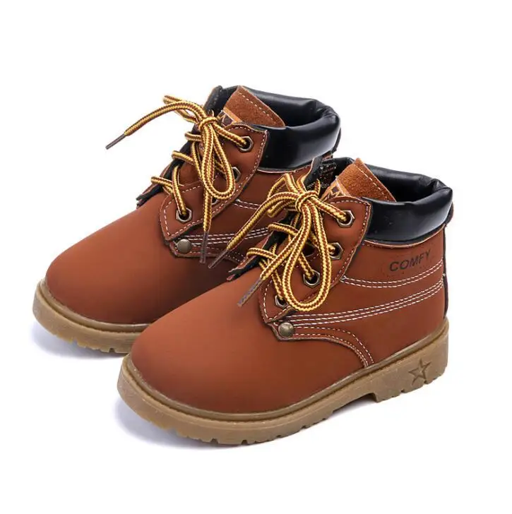 Осень-зима детей ботильоны для девочек ботинки martin мальчиков Плюшевые Теплые