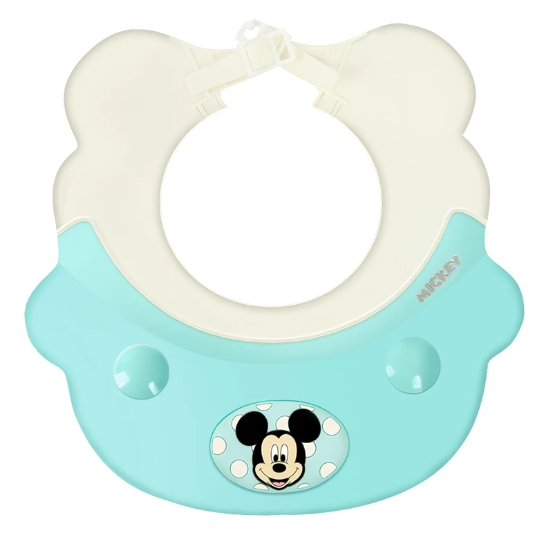 

Disney Mickey Minnie Mouse Baby Shower Hat Multifunction Shampoo Cap With TPE Silicone Kids Shower Shield Hat 1-10 Years Washing