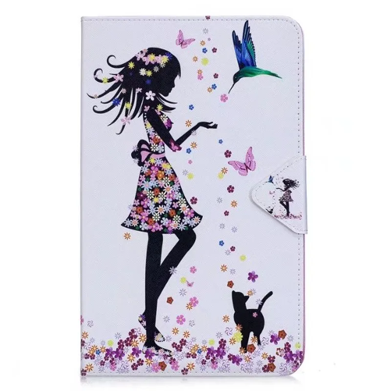 hu die nv hai Tab a6 7,0 чехол для Samsung Galaxy Tab A 7,0 T280 T285 SM-T280 чехол Крышка для планшета с рисунками кошки и бабочки флип-кожа оболочки - Цвет: hu die nv hai
