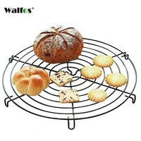 walfos stainless steel nonstick cooling rack cooling grid baking tray for biscuitcookiepiebreadcake baking rack hot sale