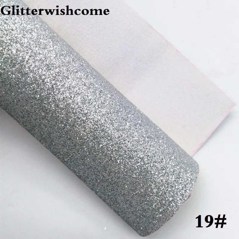 19 Glitterwishcome 21X29 см A4 Размер Vinilo Textil, Vinil Para Lazos, блестящий винил, тонкая блестящая ткань для бантов, GM154A - Цвет: 19