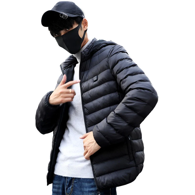 Куртка зимняя бархатная с зарядкой от USB 30N21 | Спорт и развлечения