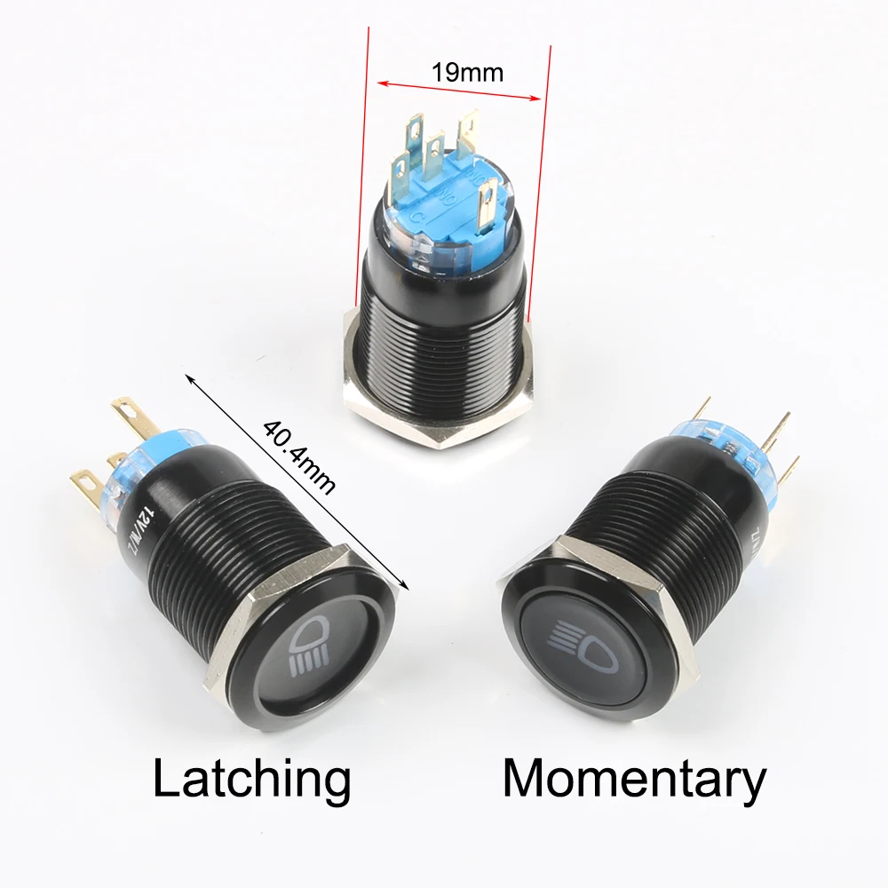 19 мм настраиваемая кнопка фиксации/Мгновенный металлический черный оксид