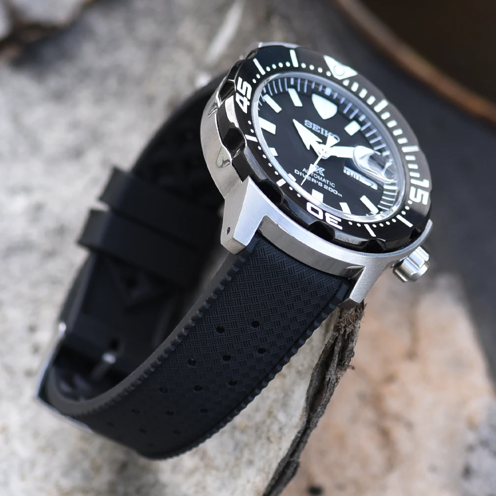

22MM Tropical Silicone Rubber Watch Strap 20MM Replacement For Seiko SRP777J1 Watchband Diving Waterproof Bracelet Strap For Men