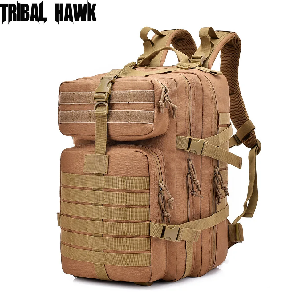 

50L Molle Tactical Bag Military Army Backpack Outdoor Multifunction Hiking Rucksack Camo Bag Hunting Pack Large Travel Mochila