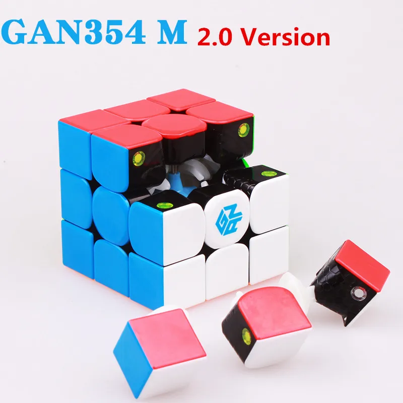 GAN-cubo m&aacute;gico GAN354 M para ni&ntilde;os, juguetes magn&eacute;ticos de 354 M, 3x3, cubos Gans de velocidad profesionales GAN 354 M, 2,0-3