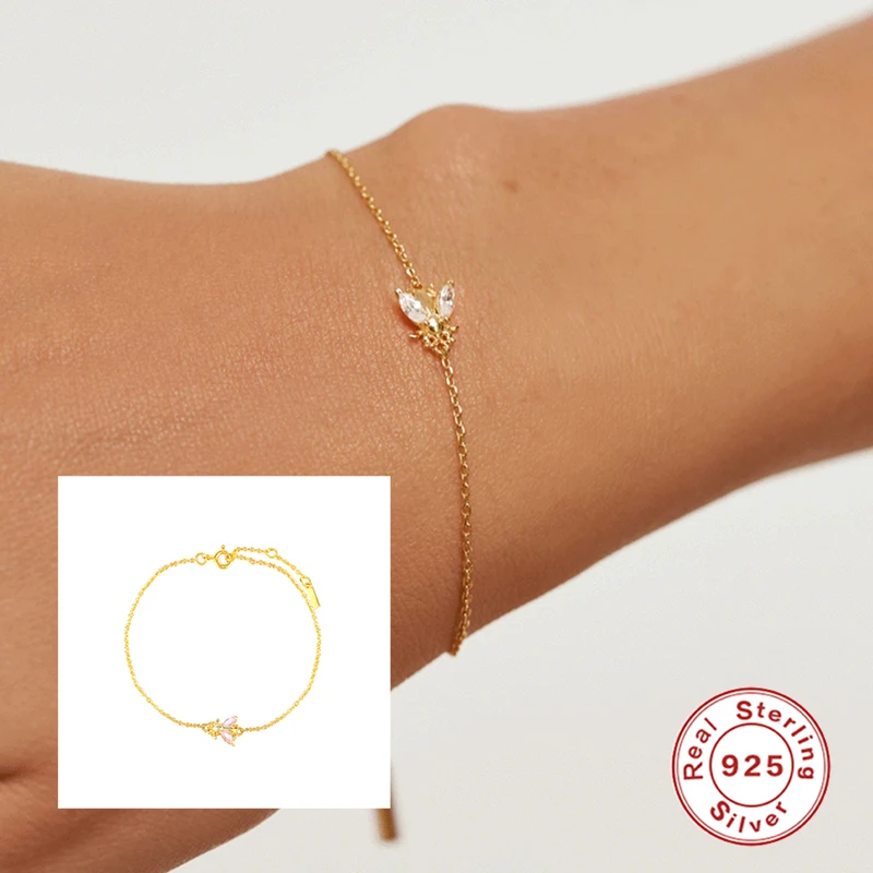 

CANNER S925 Sterling Silver Earring Korean Colorful Zircon Bee Drop Earrings Tiny Piercing Animal Pendant Women Charming Jewelry