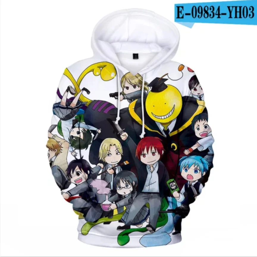 

Assassination Classroom Korosensei3D Hoodie Casual Sweatshirt Men Women Anime Print Multi-Character Pullover Autumn Street Tops