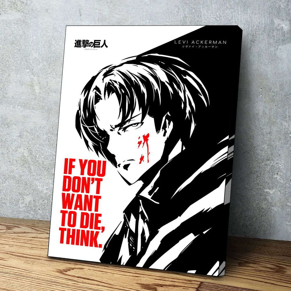 

Canvas Poster HD Prints Wall Art Painting Home Decor Anime Attack On Titan Levi Ackerman Pictures Modular For Living Room Framed