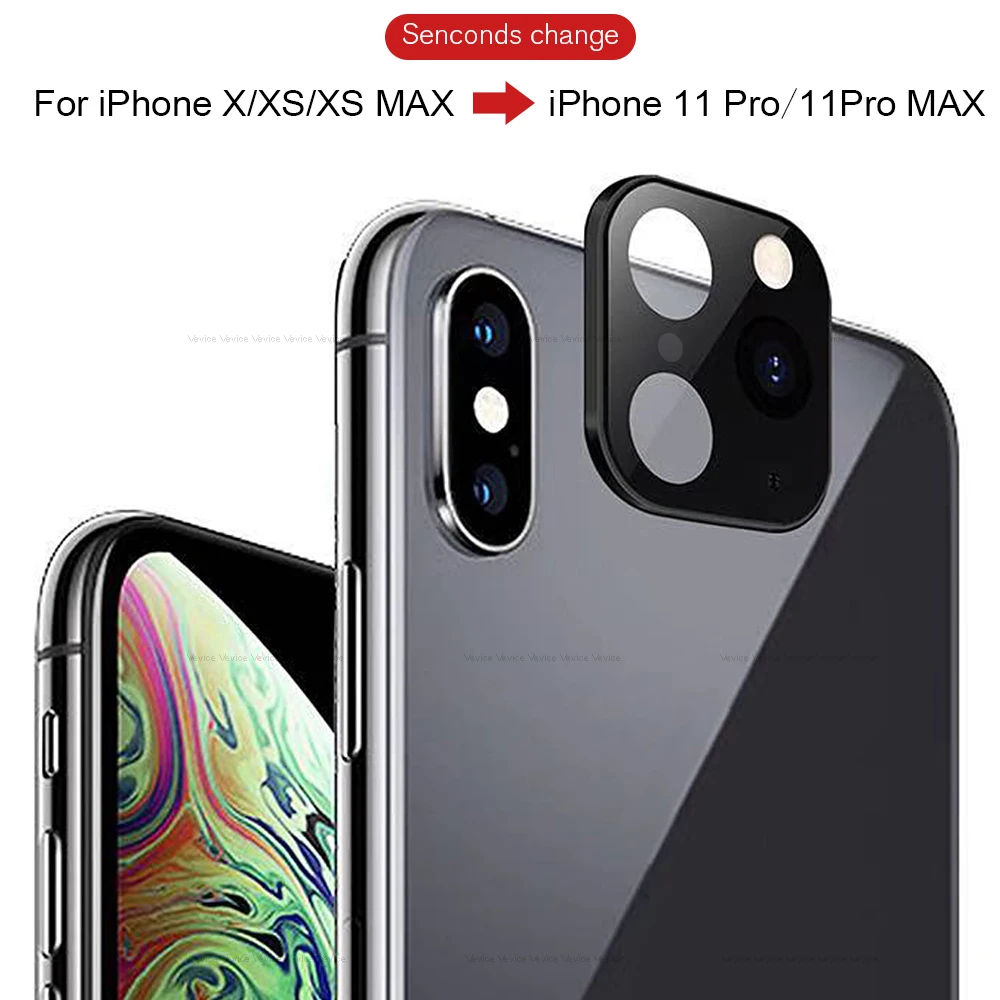 Чехол для iPhone 11 Pro Max Simulation camera для iPhone X XS MAX Xs чехол для объектива камеры кольцо из титанового сплава