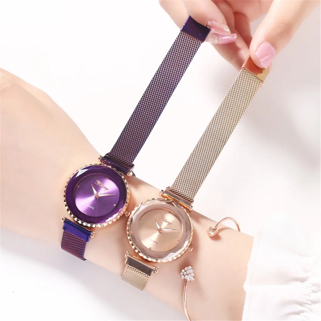 Роскошные магнитные модные женские кварцевые часы креативные подарки наручные |