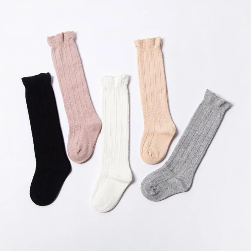 

Baby Cotton Long Tube Socks Princess Solid Color Lace Socks Kids Girls Sock Spring Autumn Cute Newborn Hot Sell