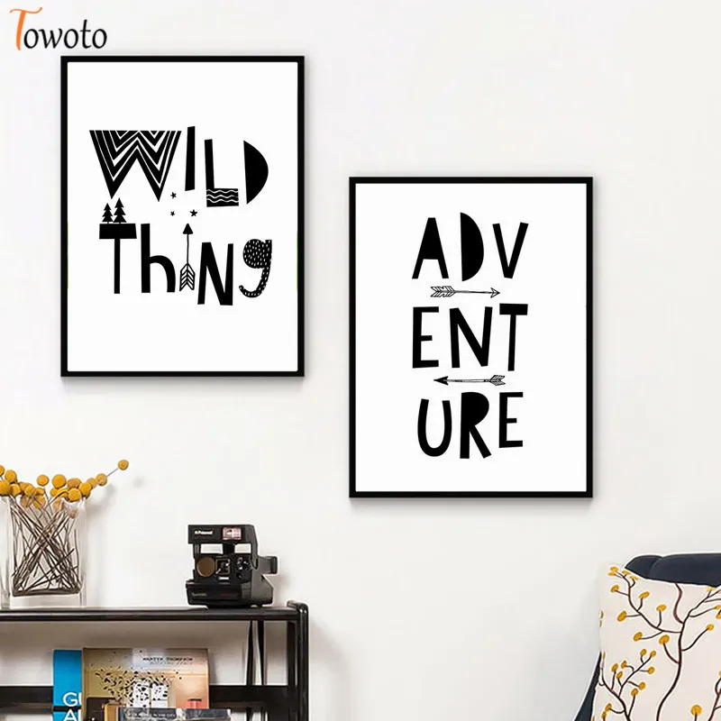 Монохромная племенная Картина на холсте вдохновляющие цитаты плакаты