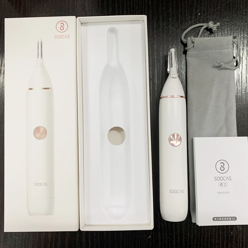 Xiaomi Mijia Soocas Электрический триммер для волос в носу и бровей для мужчин бритва для ушей Триммер для волос в носу машинка для стрижки на батарейках острый инструмент