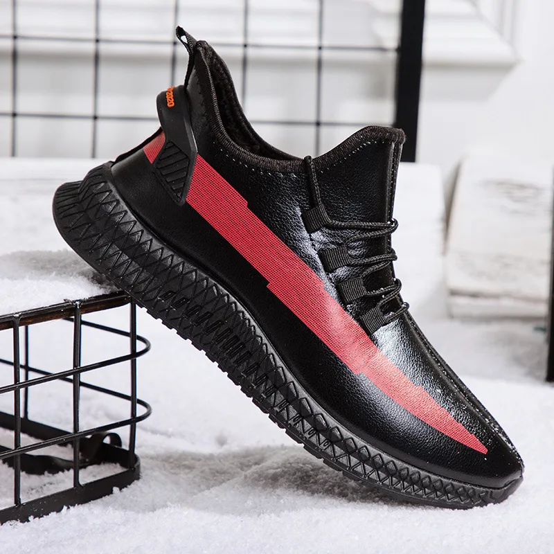 

Men PU Breathable Casual Shoes Student Comfortable Sneakers Soft Bottom Non-Slip Running Shoes Zapatillas De Hombre