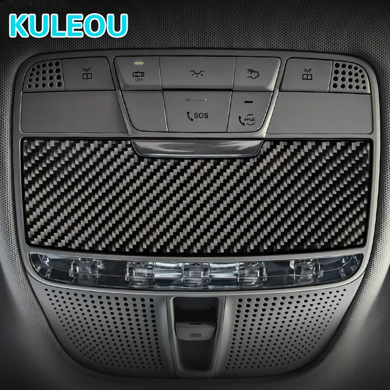 Углеродного волокна интерьер автомобиля световая панель для чтения крышка