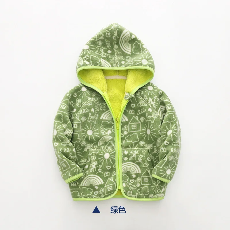 

BBD Toddler Coat Spring Autumn Hot Selling Boys Girls Plus Velvet Warm Padded Cartoon Outdoor Jacket Exquisite Clothes Chaqueta