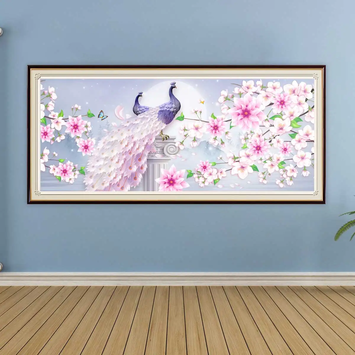 

5D Diamond Painting Flower Landscape Cross Stitch Full Square Round Drill Diamond Mosaic Peacock Animals Pattern Home Decor Gift