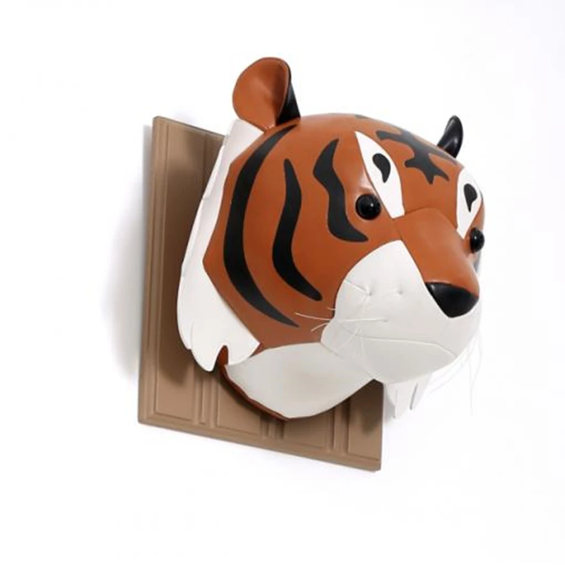 Искусственная кожа животное голова тигра Настенное подвесное украшение