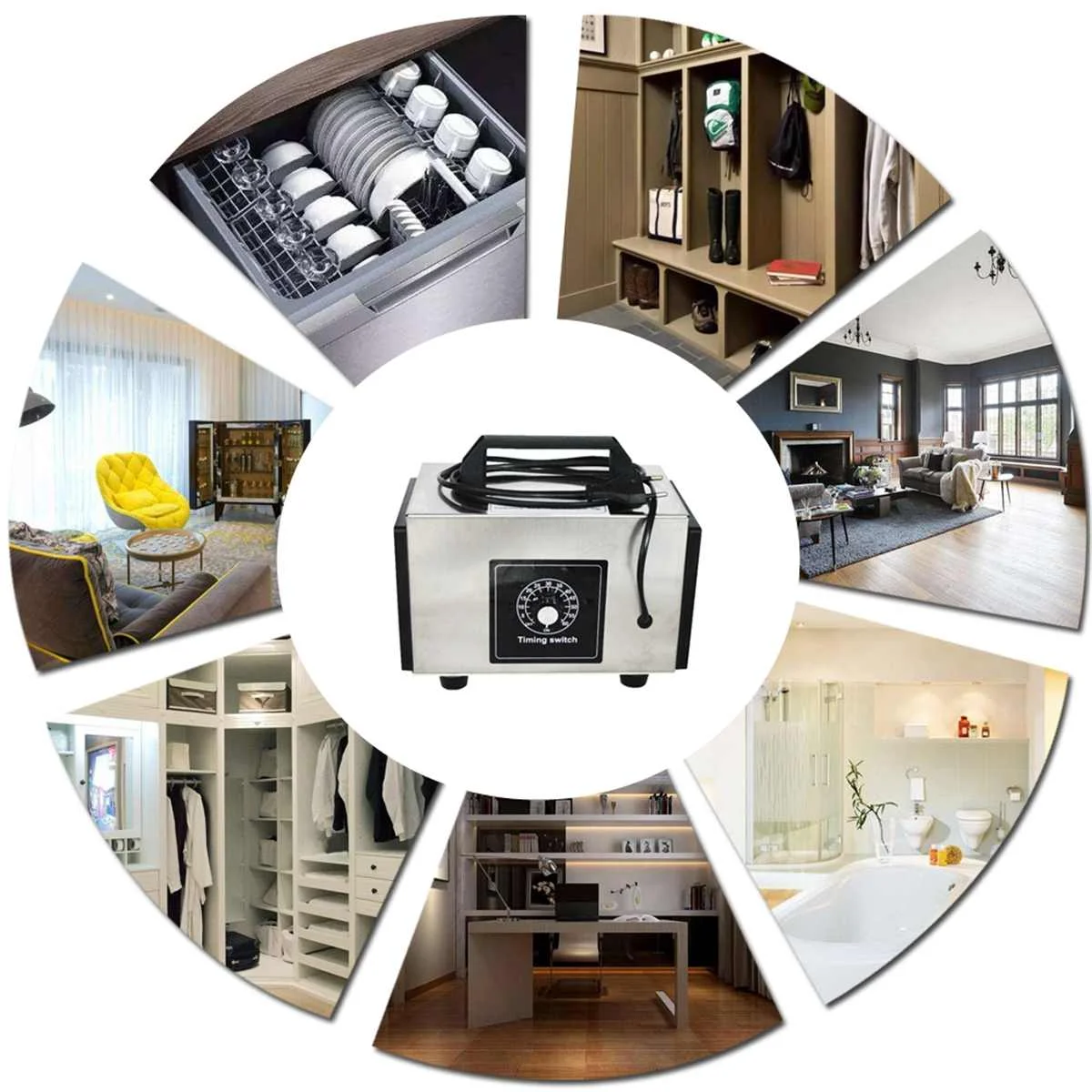 

20g Ozone Generator Ozonator Machine Air Purifier with Timer Control 220V 110V Disinfection Equipment Cleaning Formaldehyde