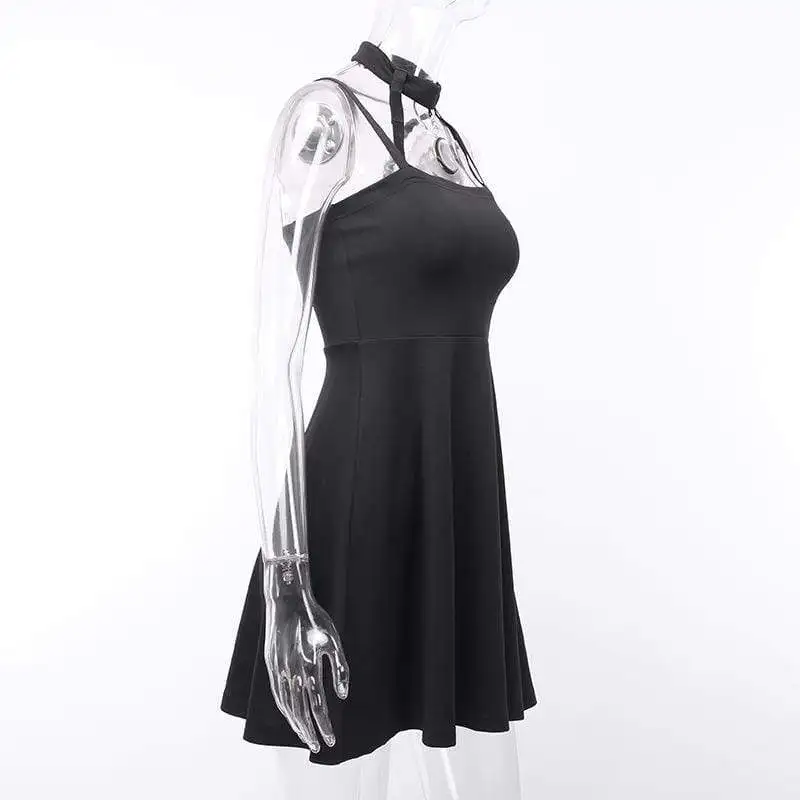 Женские мини-платья-комбинации с лямкой через шею подвески пентаграммой D013 |