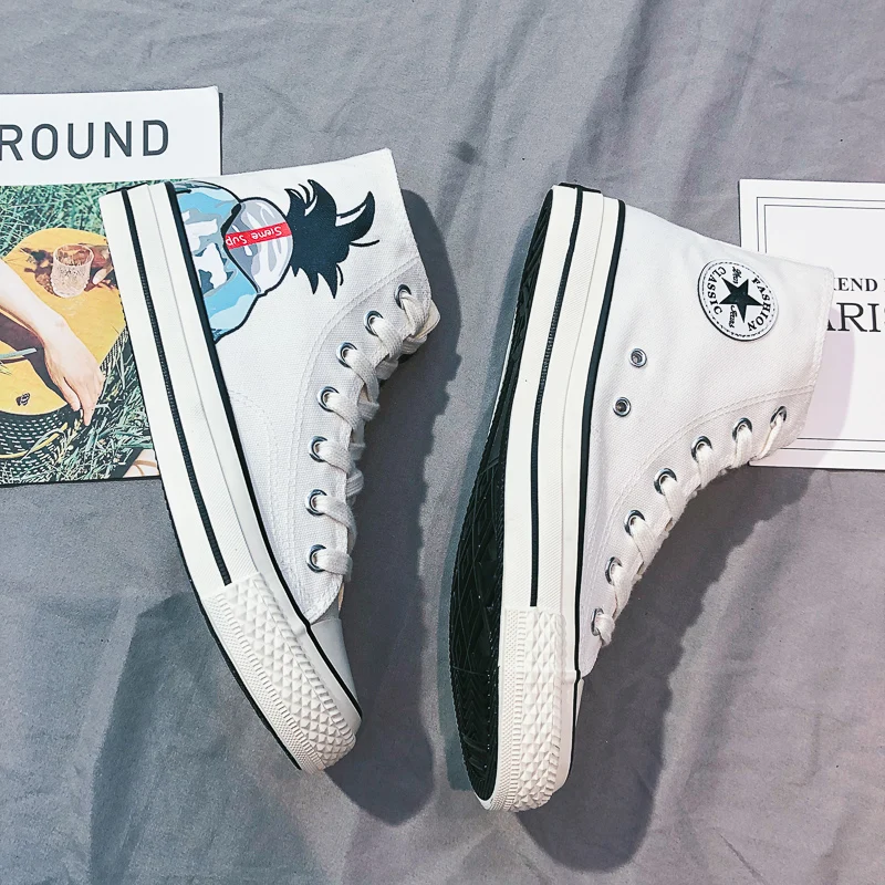 INSTANTARTS парусиновая обувь Вулканизированная кроссовки Dragon Ball Cool High Top Man Vegeta Super