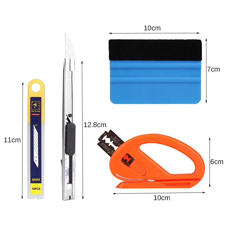 

Set Car Foil Tool Vinyl Wrap Film Auto Wrap Tools Kit Auto Sticker Felt Squeegee Scraper Cutter Car Styling