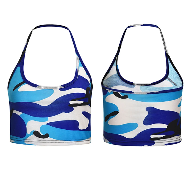 Женский бюстье-бюстье жилет летние женские камуфляжные кроп-топы без рукавов