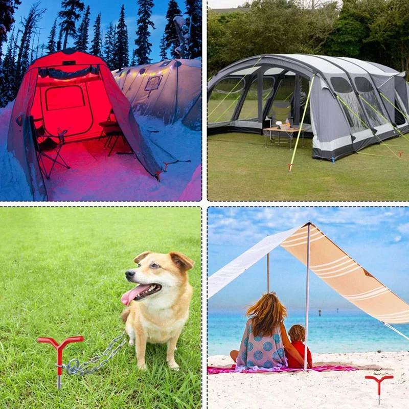 6 упаковок на открытом воздухе палатки колышки для Сверхлегкий крюк тент ставки