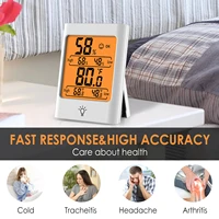 MC30 English Version Electronic Digital Display Digital Temperature And Humidity Meter High Precision Touch-type Hygrometer ABS