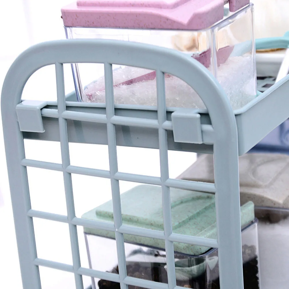 

Cute 2 Layer Cosmetics Rack Assembly Storage Rack Solid Color Desktop Stationery Organizer Rack DIY Folding Rack for Home Office