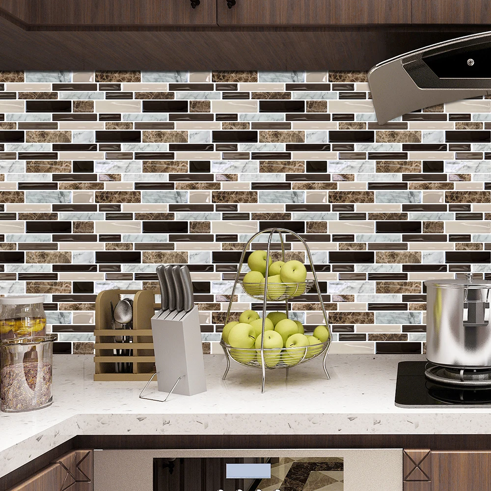 

12x12 Inch Self Adhesive 3D Peel and Stick Backsplash Wallpaper for Kitchen Bathroom