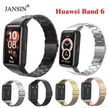 Stainless Steel Band Straps For Huawei Band 6 Smart Wristband Bracelet Replacement Watch Strap For Huawei Honor 6 Metal Correa