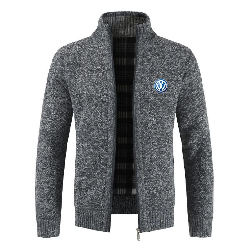 

car LOGO men's business casual sweater cardigan men's slim knit sweater zipper sweater coat autumn and winter