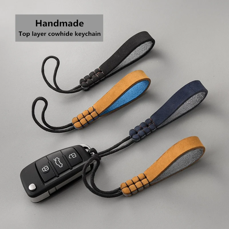 Брелок ручной работы из воловьей кожи универсальный автомобильный брелок с