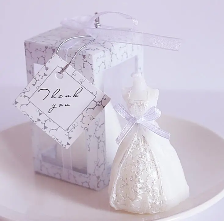 

Wedding Bride Dress Candle Favor Wedding gifts for guest wedding souvenirs 200pcs SN3672